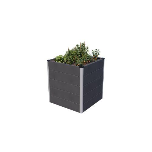  GroJa Hochbeet GroJa Solid Stecksyst. Hochbeet Cube, Anthrazitgrau | 70 x 70 x 75 cm folienverschweißt 12466955